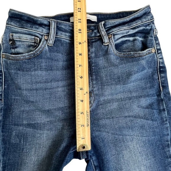 Kancan Womens Medium Wash‎ High Rise Distressed Seam Detail Skinny Jeans Size 28 - Picture 6 of 8